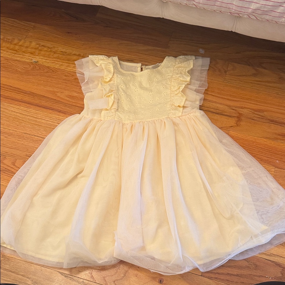 Elegant yellow Cream Kids Formal Dress